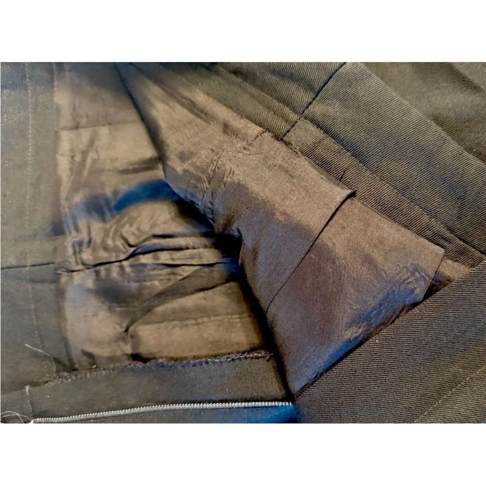 L.L Bean Wool 100% Size 10 /Medium Tall Black Pleated Women’s Pants - Picture 8 of 11